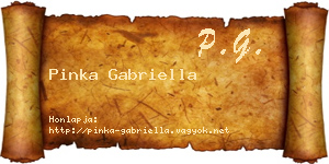 Pinka Gabriella névjegykártya